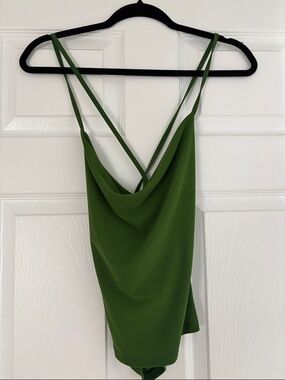 Zara Olive Green Cowl Neck Strappy Camisole